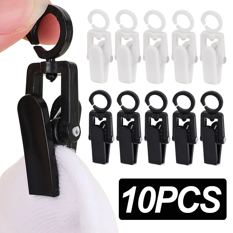 5/10pcs Mini Clothes Clip Rotatable Plastic Towel Cap Peg Windproof Clothespin Clip Home Bathroom Wardrobe Laundry Storage Clamp