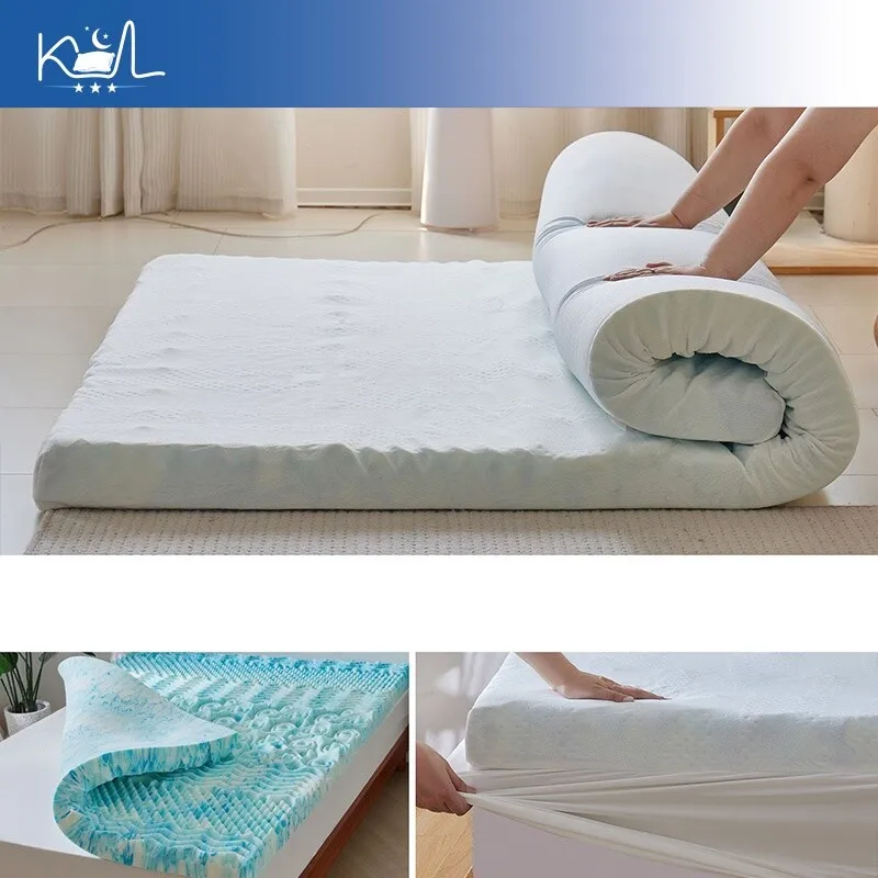 5.5cm 초두꺼운 솔리드 메모리폼 매트리스 토퍼(존 마사지 매트리스 포함) 가정용 침실용