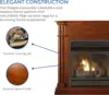 Dual Fuel Ventless Gas Fireplace System with Mantle Thermostat Control 6 Fire Logs Use with Natural Gas or Liquid Propane 2