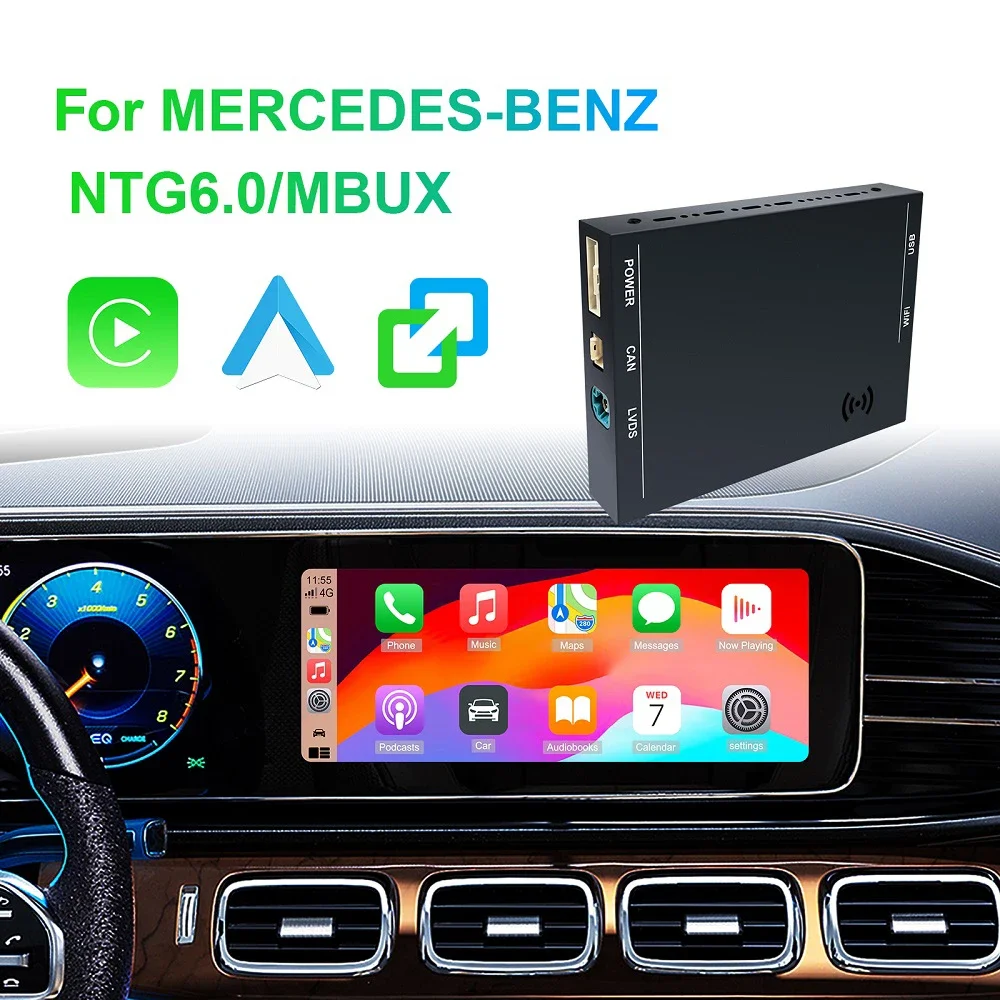 

OEM Screen Upgrade Decoder Box CarPlay Android Auto for Mercedes Benz A B C E GLA GLK GLS CLA ML Class NTG 6 MBUX System