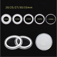 60Pcs Clear Transparent Coin Capsule Holder 33mm Round Boxed Coin Holder Plastic Storage Collectable Display Cases with capsules 2