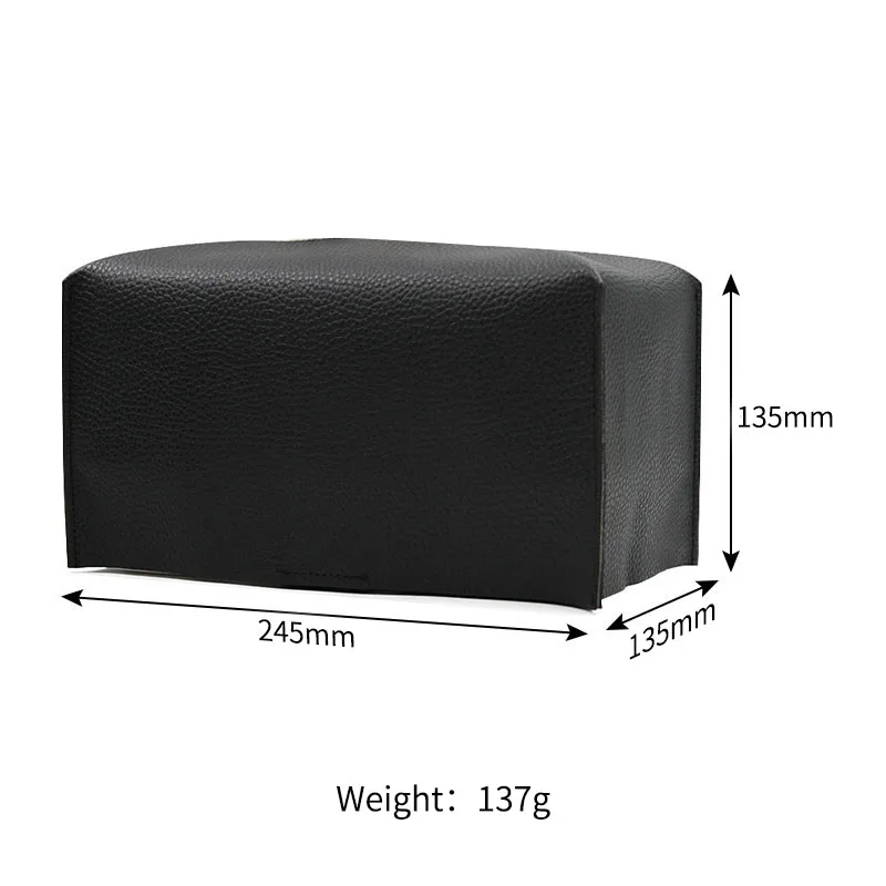 Tissue Box Cover, Modern Decorative PU Leather Rectangular Tissue Box Case Organizer Holder for Vanity Countertop 5