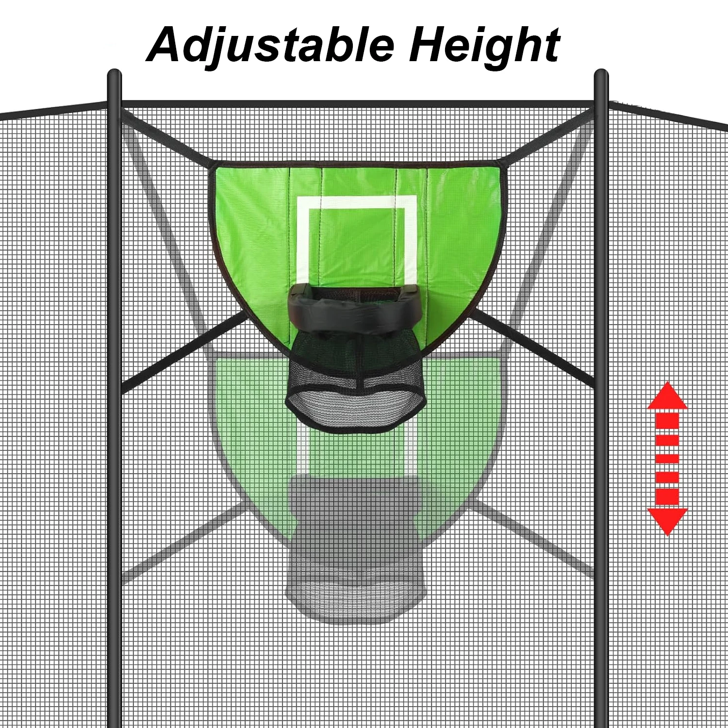 Trampoline Basketball Hoop Set Mini Basketball Hoop for Kids Waterproof Sunscreen Soft Material Basketball Goal Set For Children 4