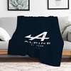 A-Alpine Logo Blanket Plaid Blankets for Decorative Sofa Downy Microfiber Bedding Throwing Plead Cover Catnap King Lid Knee Bed 1