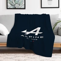 A-Alpine Logo Blanket Plaid Blankets for Decorative Sofa Downy Microfiber Bedding Throwing Plead Cover Catnap King Lid Knee Bed 1