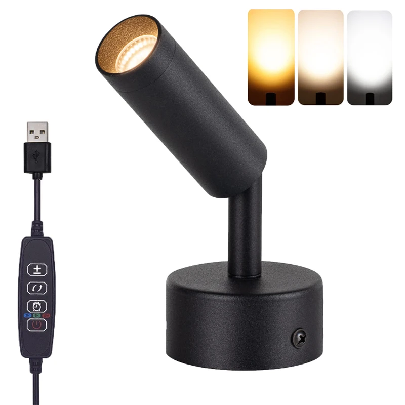 Dimmable LED Spot Lights With Remote - 3W Adjustable Uplighting For Plants & Artwork