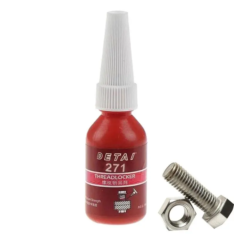 

Red Threadlocker 10g 271/242 Anaerobic Curing Metal Glue High Strength Screw Glue Anaerobic Adhesive Sealing For Screws Bolts