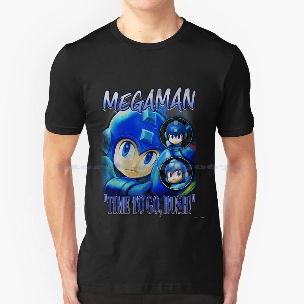 Mega Man Vintage Rapper Tee T Shirt 100% Cotone Tee Smash Ultimate Super Smash Bros Ultimate Switch Direct Smash Bros Byleth