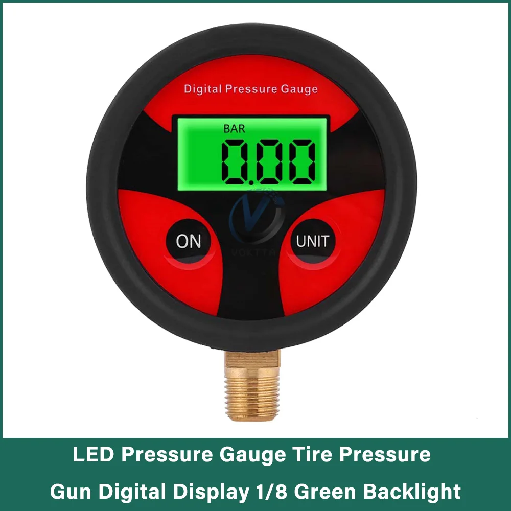 Digital Tire Pressure Gauge with LCD Backlight - 200 PSI