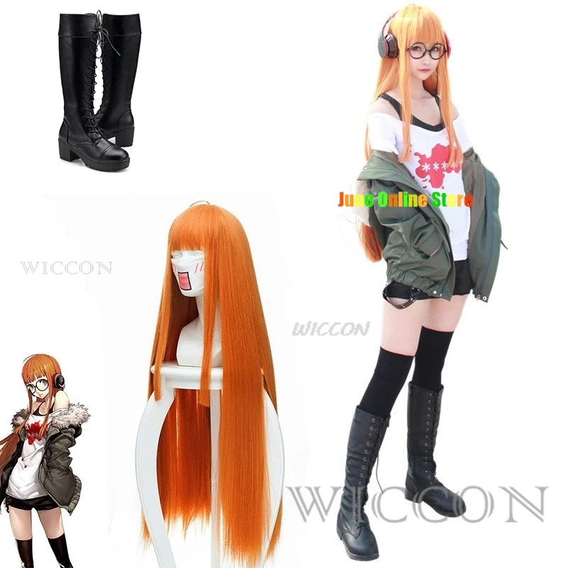 

P5R Game Persona 5 Futaba Sakura Cosplay Costume Women Girls Halloween Full Set P5 Uniform Suit Casual Coat Jacket Shirt