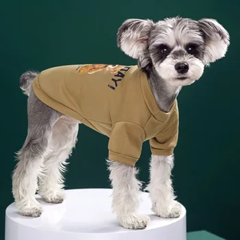 Dogs Winter Cute Clothes Puppy Warm Pullover Sweatshirt Bear Pattern Pet Jacket for Small Medium Dog Cat Coats Chihuahua Costume 4