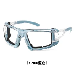 Clear Protective Sports Goggles for Adults and Youth - Anti - Wind, Night Driving, and Cycling Eye Safety Glasses (Blue)