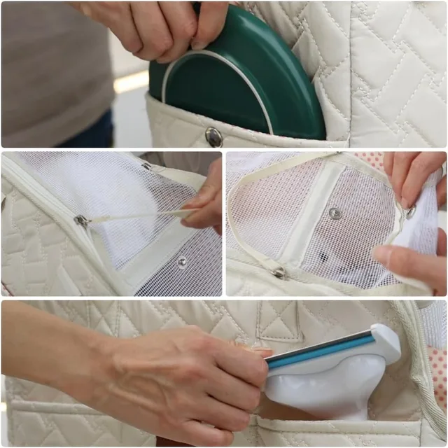 Portable Pet Carrier Bag Fashion Shoulder Crossbody Cat Dog Travel Carrier Lightweight Durable for Small Medium Pets Outdoor Use 3