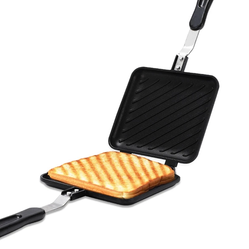 Koonan Toast Sandwich Maker Double-Sided Bread Toast Breakfast Machine Hotdog Sandwich Pan Antiaderente In Alluminio Flip Pan Kitchen