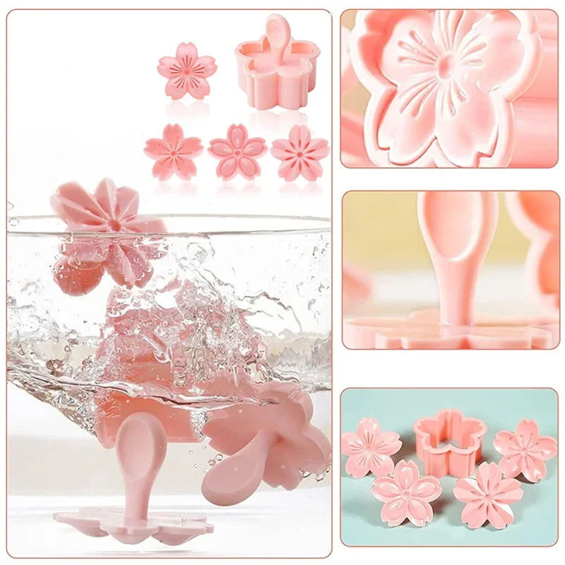 Cherry Blossom Cookie Cutter Fondant Stamp Floral Biscuit DIY Baking Tool Cake Decoration Pastry Mold cookie cutter,baking mold,cookie mould,cookie printing mold,fondant cutter,baking decorating tools,cookie maker press kit