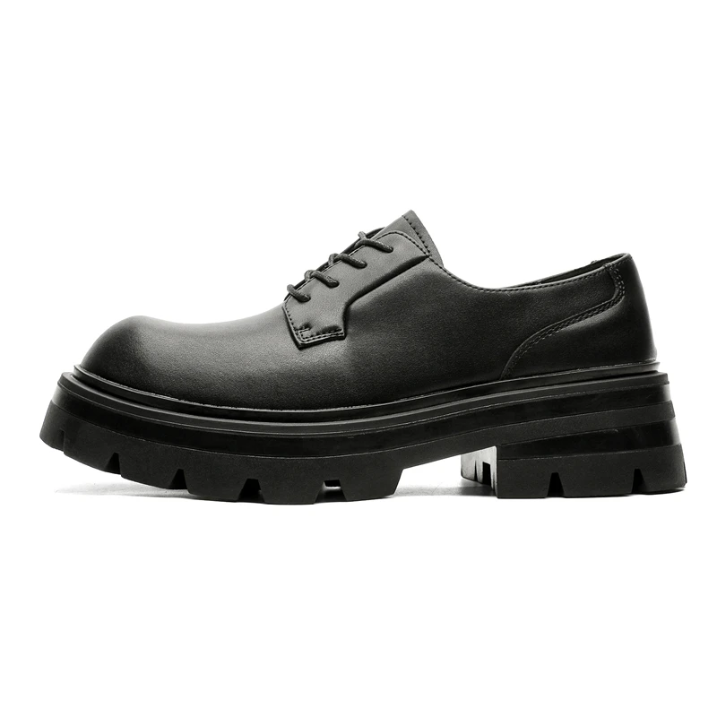 The Latest Business Formal Casual Comfortable Men's Shoes Men Thick Soled Best Man Shoes Black Leather Men British Senior