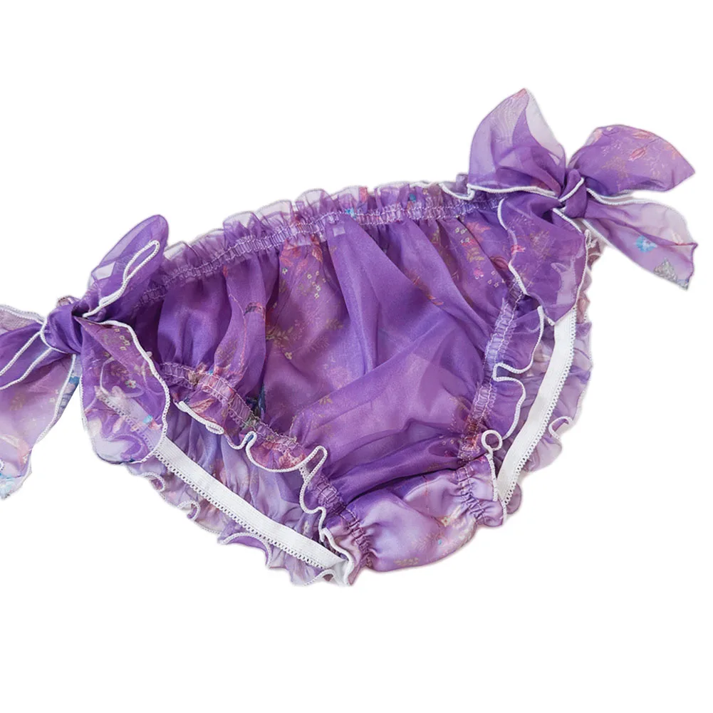 

New Sexy Mens Sissy Mesh Butterfly Love Flower Bow Pouch Lingerie Sheer Panties Middle Waist Underwear Brief Men's Briefs Shorts