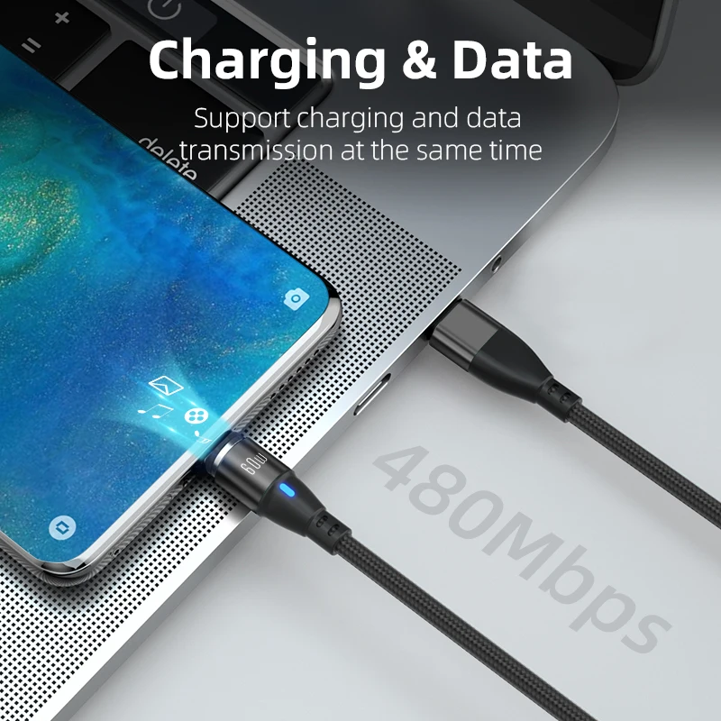SUNGUY Cavo di ricarica USB C, 2 pezzi 0.5 m USB C a USB C, cavo di ricarica rapida, compatibile per iPhone 15/15Pro, MacBook Pro/Air,PAD Pro, Samsung, Google Pixel, Switch, Gaming Laptop