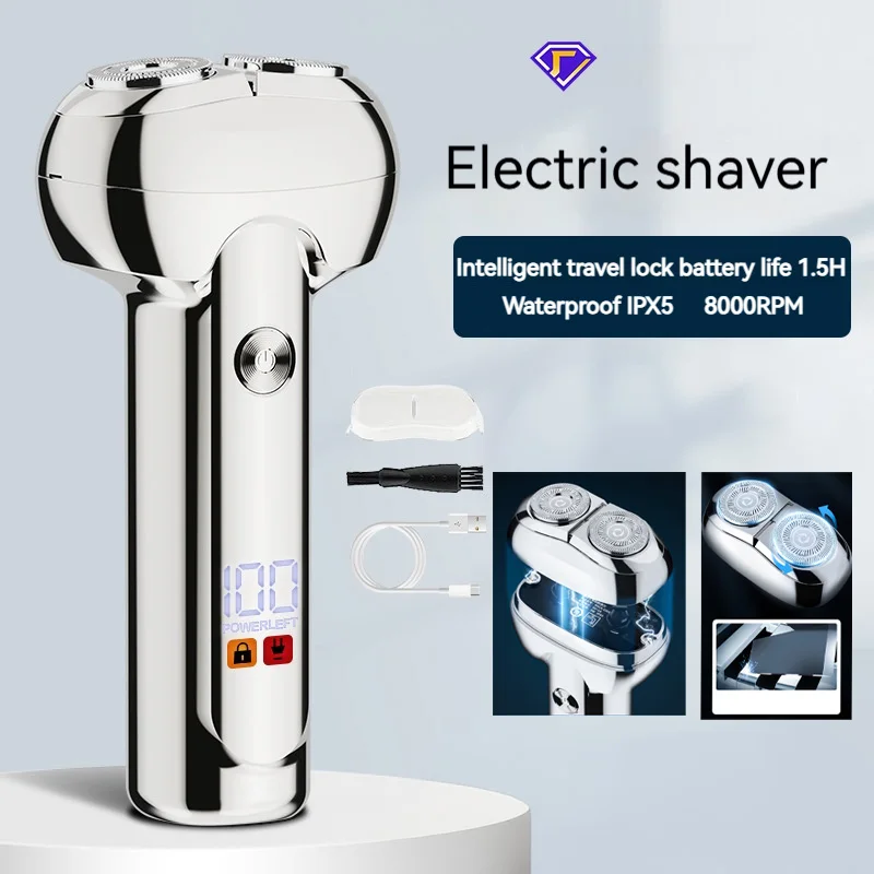 Мужская бритва для бороды MOTAWISH, мини-бритва с магнитной головкой, Type-C, перезаряжаемая гальванизированная Бритва для бороды Мужская бритва для бороды MOTAWISH, мини-бритва с магнитной головкой, Type-C, перезаряжаемая гальванизированная Бритва для бороды