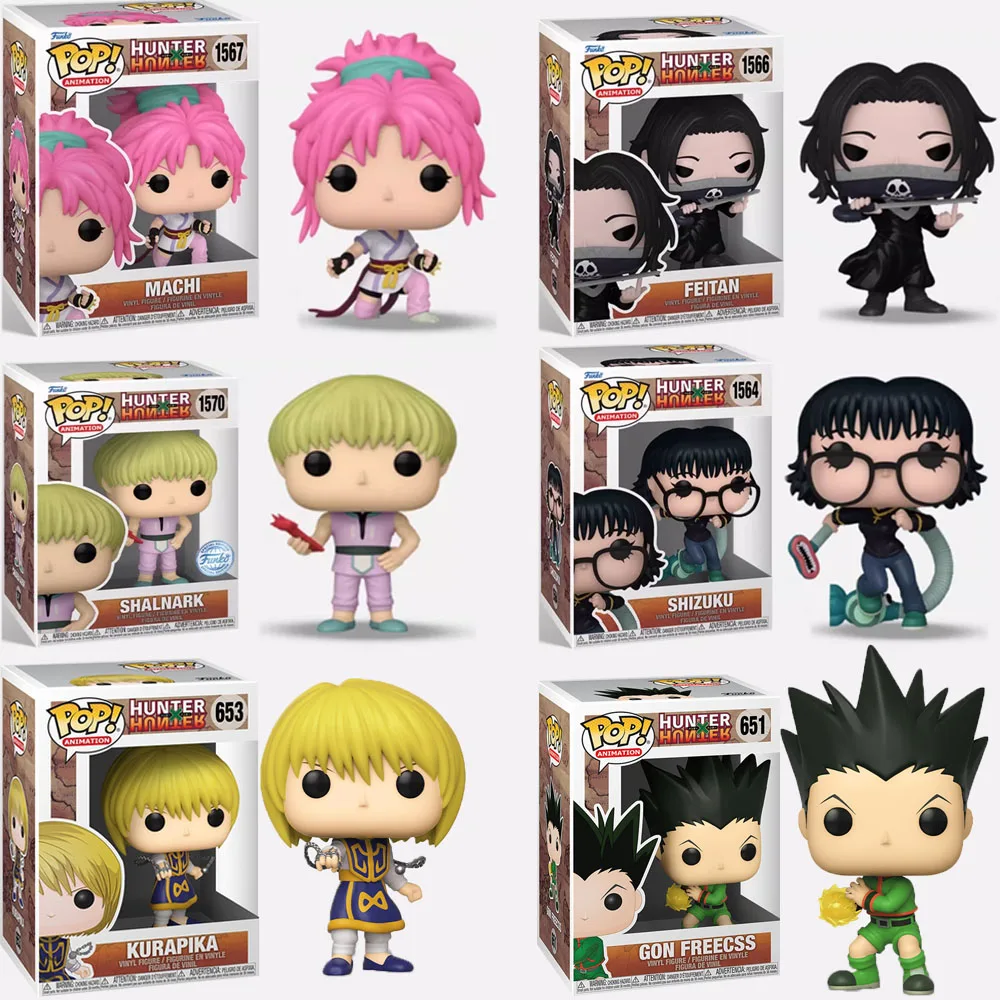 thumbnail image 2 of Funko Pop Gon Freecss #651 Machi #1567 Kurapika #653 Shizuku #1564 Anime HUNTER X HUNTER Figuras de acción de vinilo Juguetes Muñecas Regalos, 2 of 5