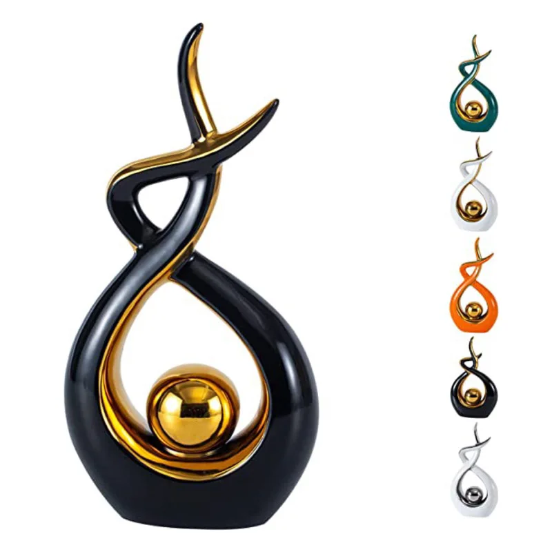 HomeDecorModernArtCeramicStatueOfficeDeskCoffeeTableDecor