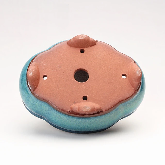 Ceramic Succulent Flower Pot Chinese Style Pottery Bonsai Pots with Drain Hole Purple Sandstone for Desktop Home Decoration 5