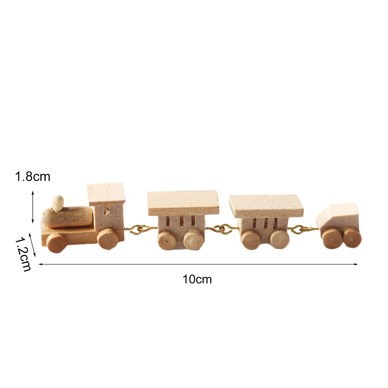 1Pc Mini Wooden Train Simulation Model Toys 1/12 Dollhouse Miniature Accessories For Doll House Decoration Educational Toys