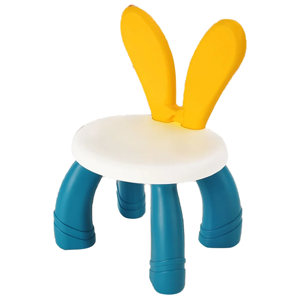 Portable Kids Chairs Rabbit Ears Stool Children Stools Anti Footstool Cartoon Plastic Home Kindergarten Dresser
