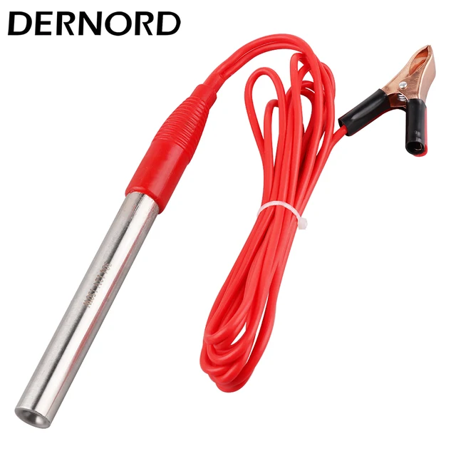 Dernord 12 V Tubuláris Fűtőelem Aligátor Klip Dc Vízmelegítővel A Lakóautó/Autó Merítőfűtőcsőhöz 150W/200W/300W - Image 6