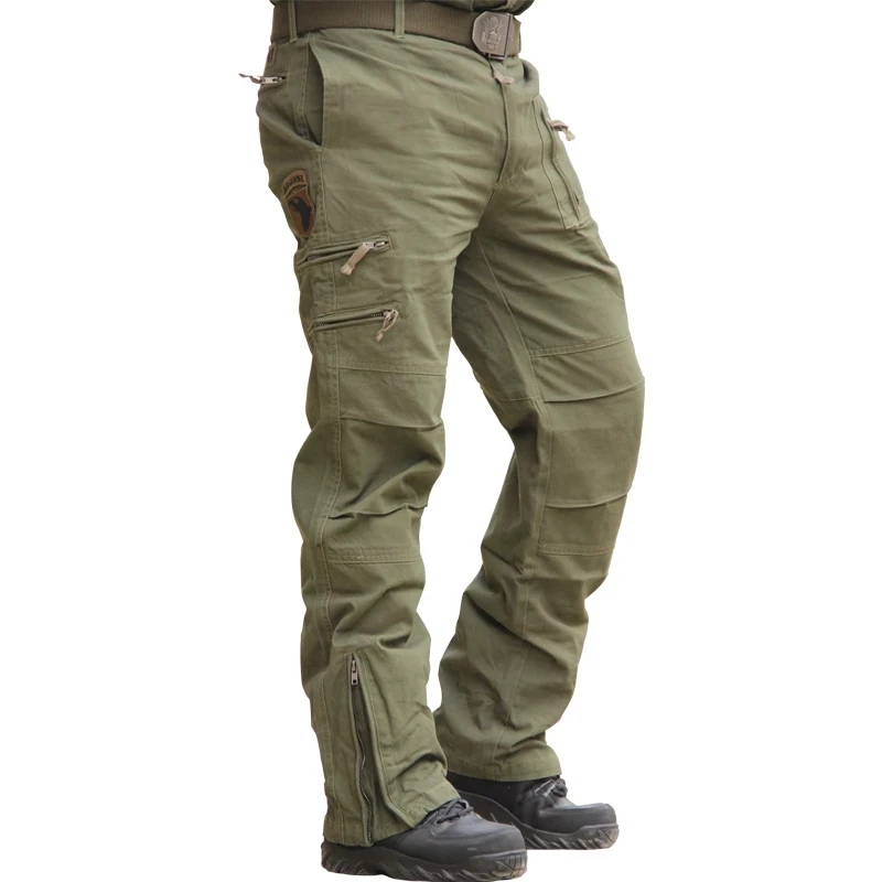 Pantalon cargo camouflage 2024 homme militaire vert gris multi-poches coton pêche travail
