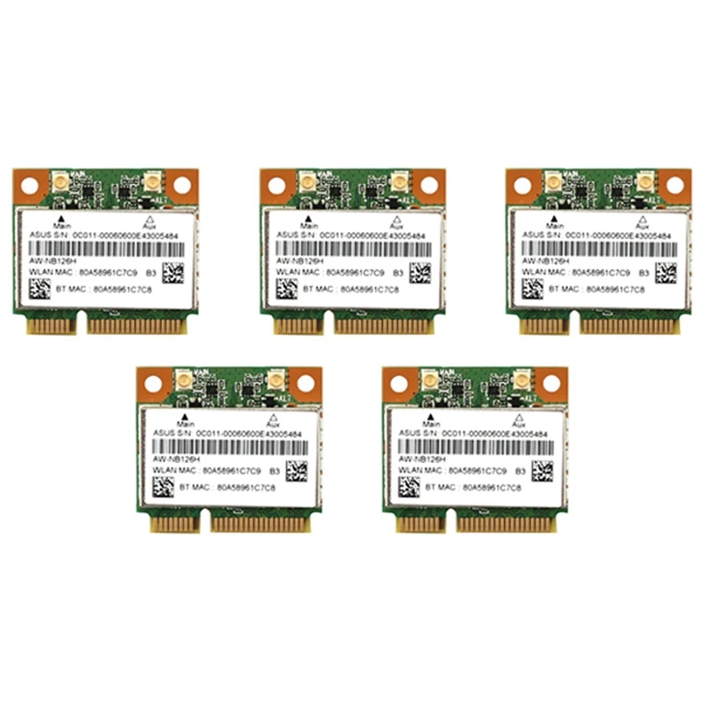 

5X SSEA Новинка для Azurewave AW-NB097H AW-NB100H AR3012 AR5B225 Half Mini PCI-E Wifi BT4.0 Wlan Беспроводная карта