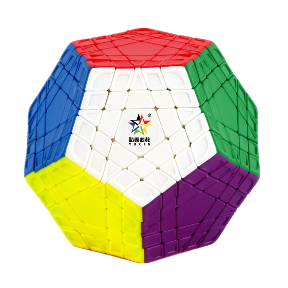 

YuXin Huanglong Gigaminx Cube Stickerless 5x5 Dodecahedron Puzzle Cube Speed 12 faces Megaminx Magico Cubo Toy Children's Gift
