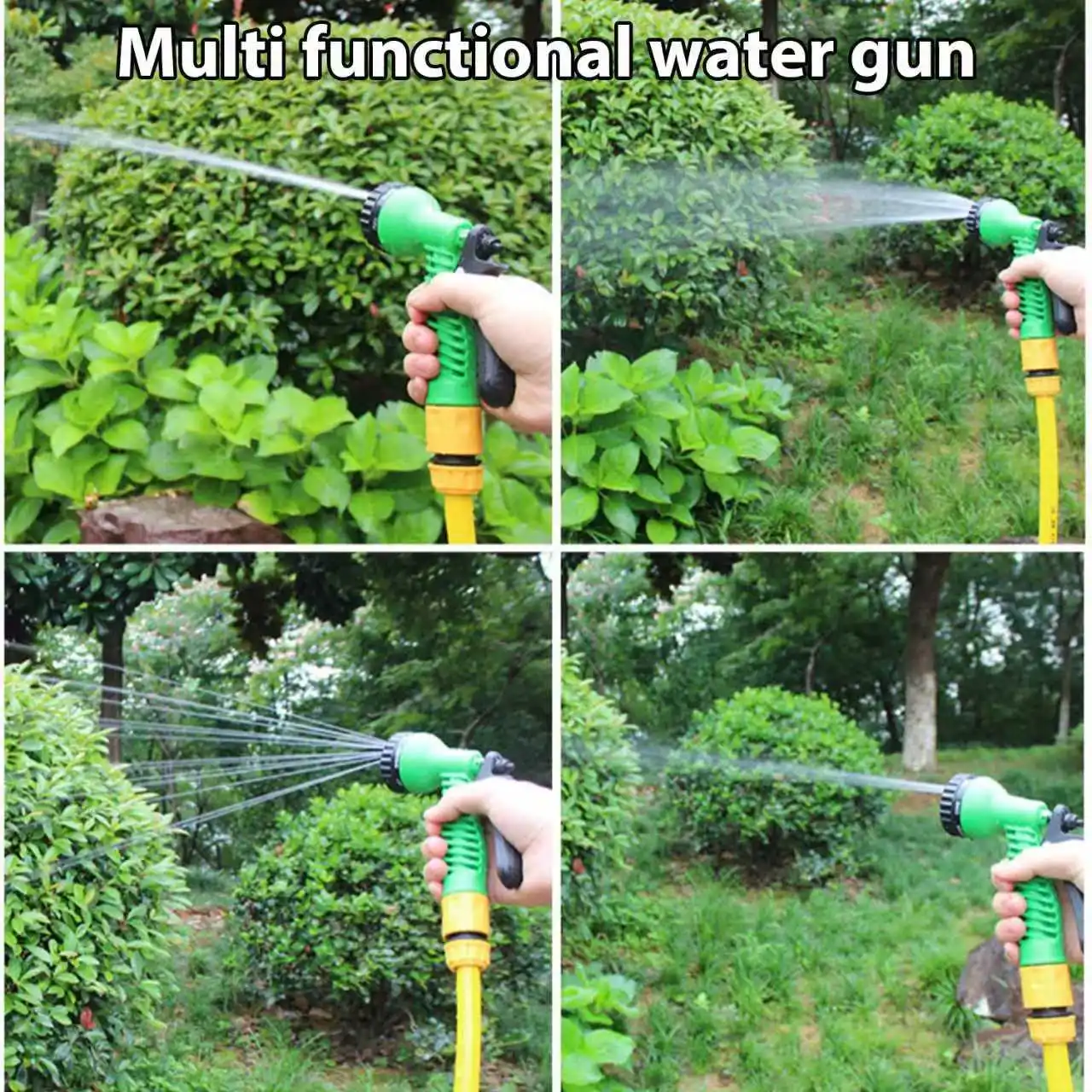 Water Gun Nozzle Many Pattern Garden Water Gun Hose Nozzle Mutifunctional Household Car Washing Yard Water Sprayer Pipe Tube Nozzle SprinkleTools