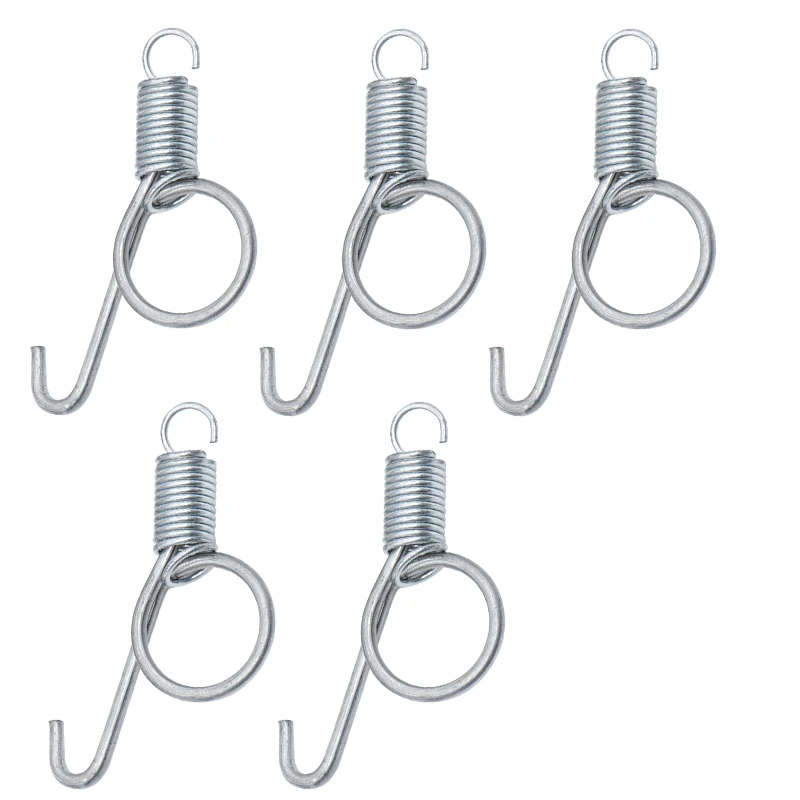Animal Cage Spring Hook 10 Packs Spring Hooks for Rabbit Cage Spring Latch Door Cage Accessories Wire Clips Snap Hooks 3 Sizes