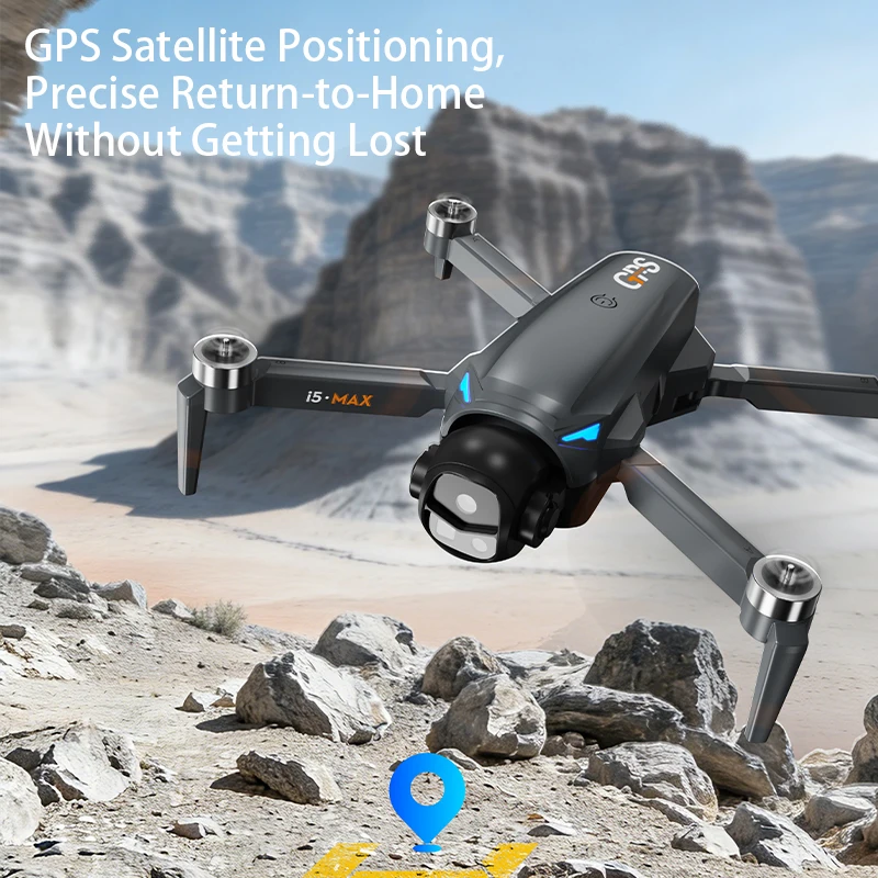 i5 MAX 드론 HD 카메라 5G WIFI GPS FPV UAV LCD 리모컨 브러시리스 쿼드콥터 접이식 항공 촬영 드론 RC 장난감 비행기