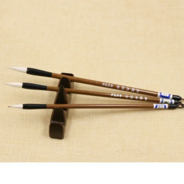 New 3Pcs/Set Traditional Chinese Bamboo Writing Brush Dip Pen Calligraphy Practice Penholder Painting School Supplies Stationery 6