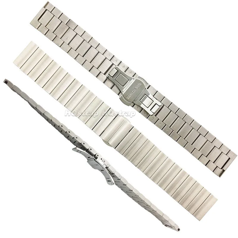 Sleek Stainless Steel Watch Band with Butterfly Clasp - Quick Release Bracelet
