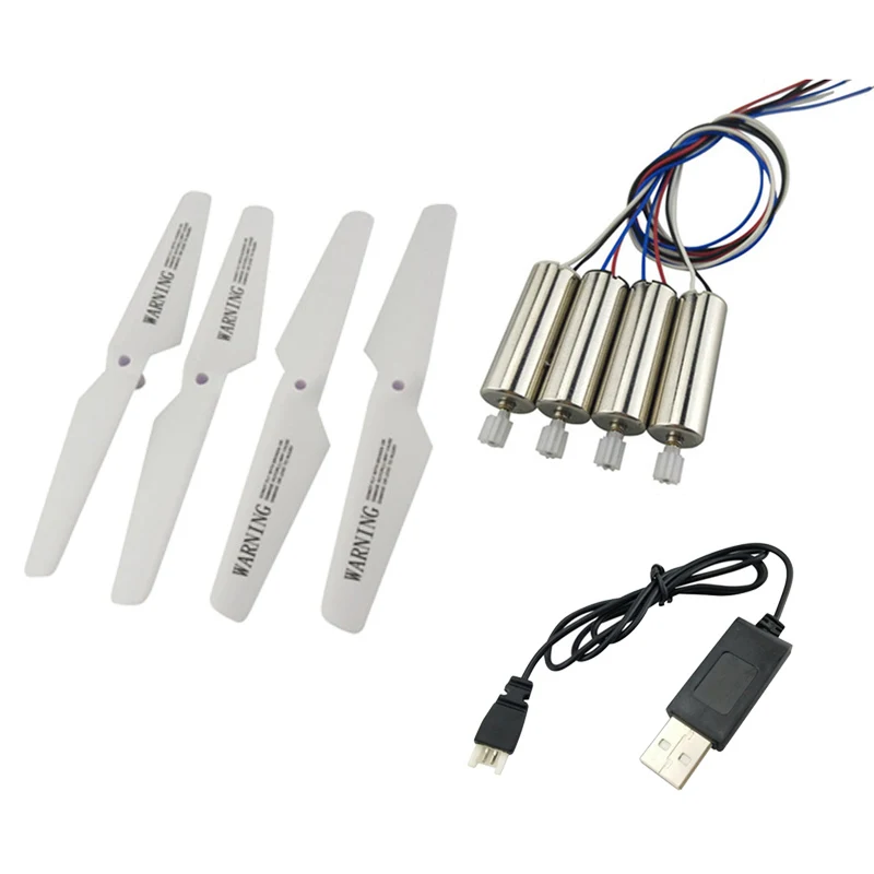 

Запасные части SYMA X5C для быстрой замены Лопасти пропеллера двигателя CW CCW USB зарядный кабель комплект аксессуаров для зарядки аккумулятора