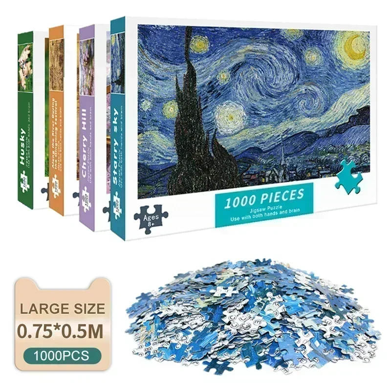 75*50CM Adult 1000 Pieces Paper Jigsaw Puzzle Lovely Cure High Difficulty Decompression Puzzle Birthday Gift Educational Toy wooden jigsaw puzzles,jigsaw puzzles,mini jigsaw puzzle,educational puzzles,paper puzzle toys