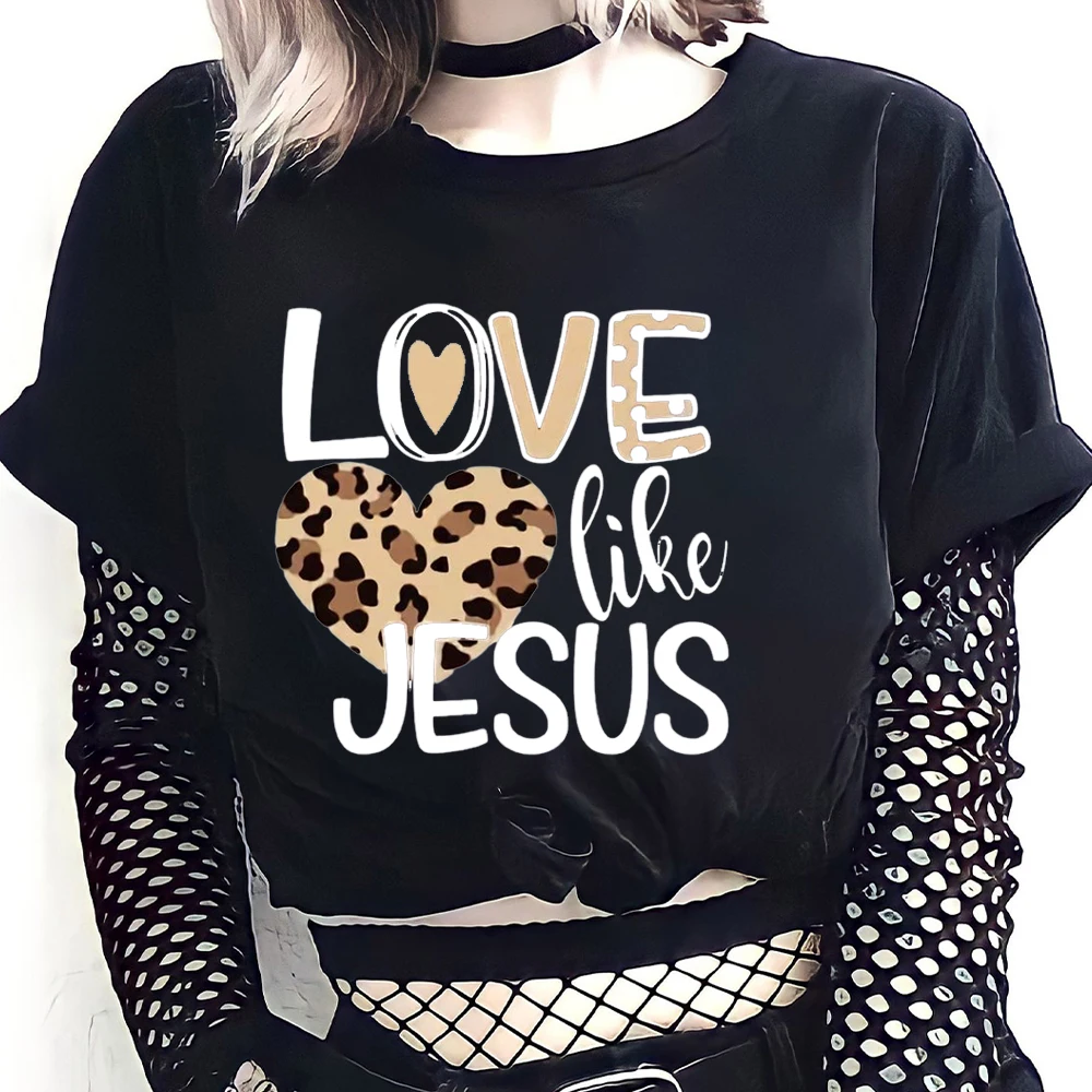 Retro Gothic Cross Short Sleeved T Shirt Women Loose Tee top Summer Clothes Y2k Tops mujer T-shirt aesthetic graphic t shirts