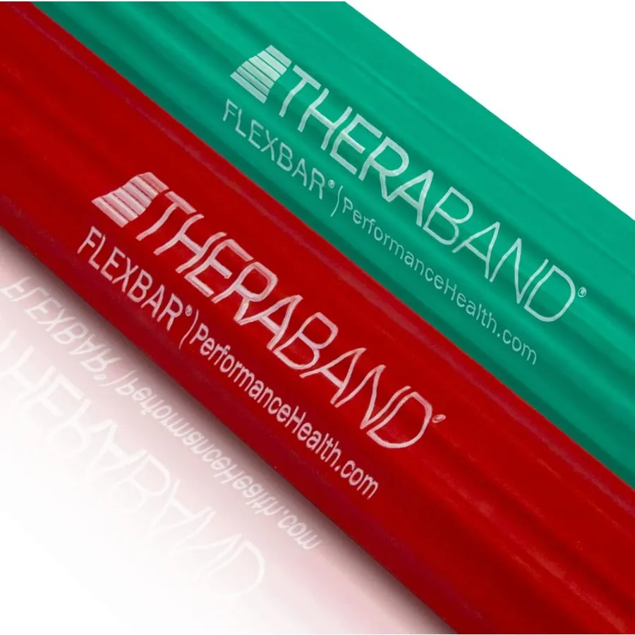 FlexBar, 2 Pack, Red, Green, Therapy Twist Bar, Hand & Wrist Strength, Tennis & Golfer's Elbow, Tendonitis, Rehab Tool for Resis