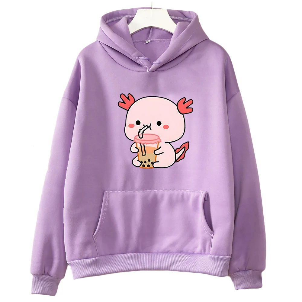 

Axolotl BBob Women Cute Graphic Hoodie Y2k Aesthetic Clothes Autumn/winter Fleece Warm Sweatshirt Long Sleeve O-neck Pullovers