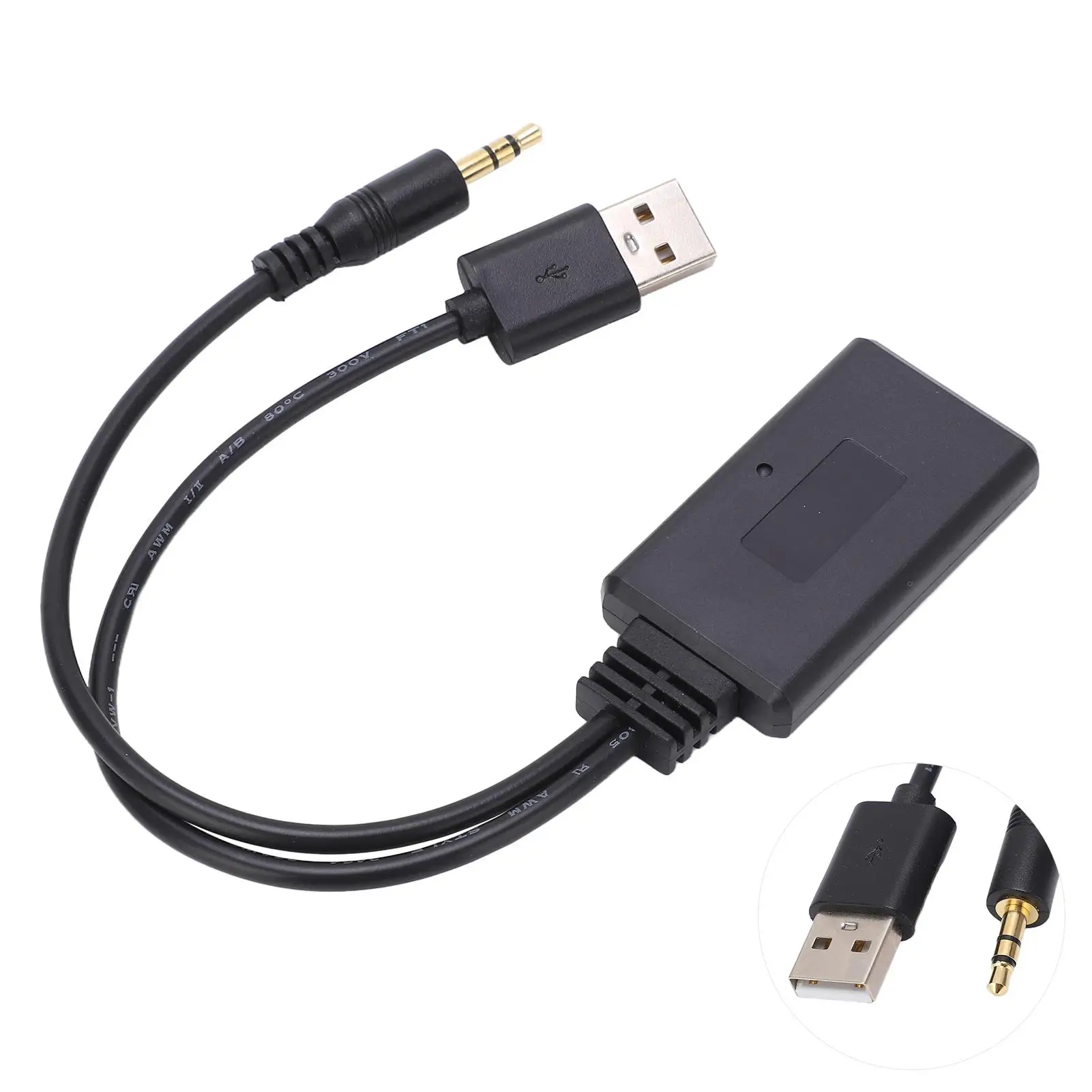 Univerzális 3.5mm autó Szikratávirát Muzsika Játszadozó Segéd- USB Adapter