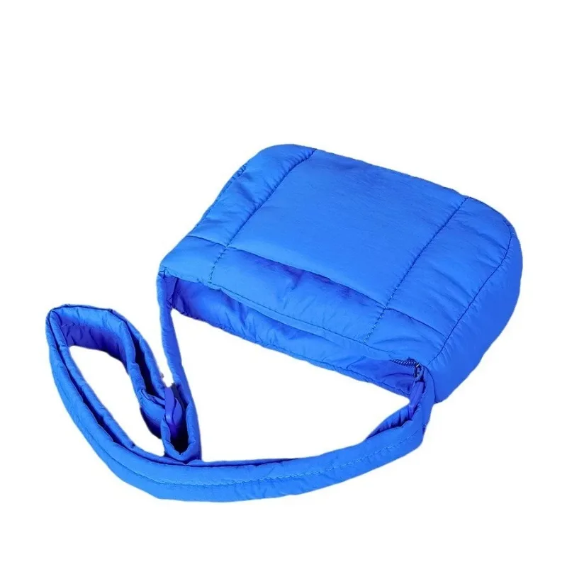 Casual Small Puffer Bag Designer Crossbody Bag for Women Lightweight Nylon Padded Shoulder Bag Candy Color Female Purses 2023