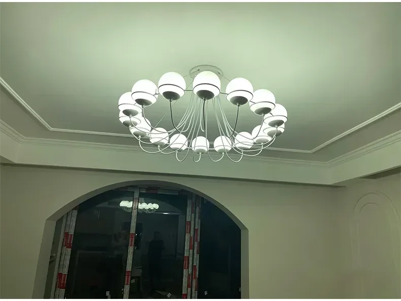 Description Picture 5 of itemModern LED Chandelier Creative Glass Ball Living Restaurant Bedroom Designer Pendant Lamp Interior Lighting Decor Light Fixture