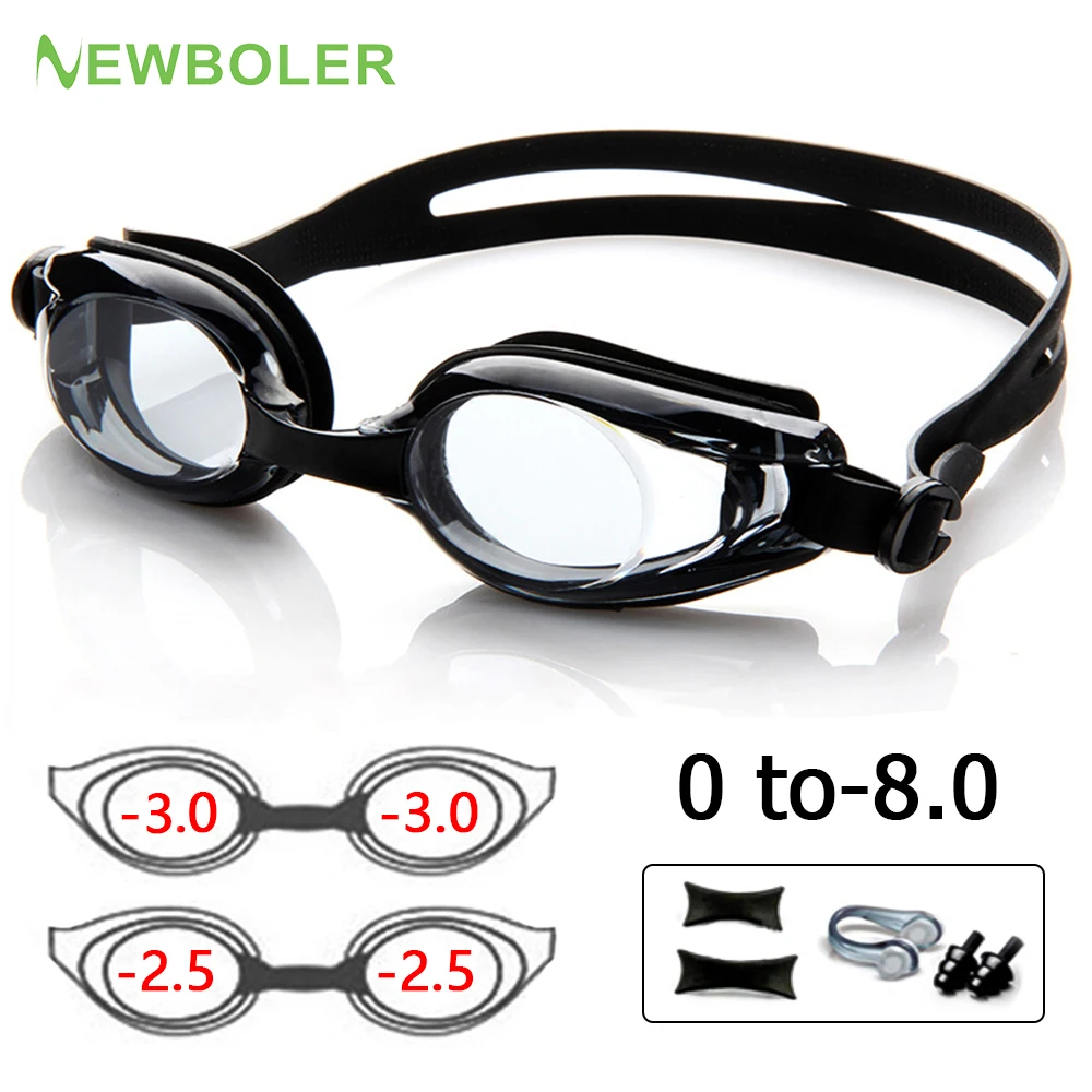 Swimming Goggles Swimming Goggles Myopia Professional Anti-fog UV Swimming Glasses Men Women Silicone Diopters Swim Sports Eyewear