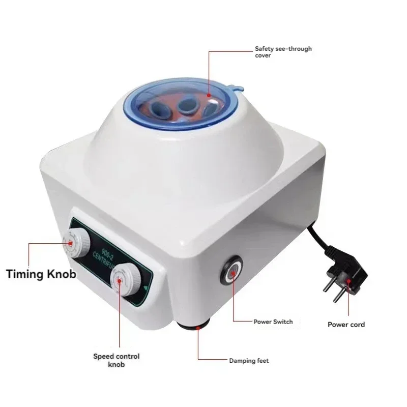 900-2 900-1S Low Speed 4000rpm Electric Centrifuge 2086xg 6*20ml EU US Plasma Serum PRP PRF Separate Machine