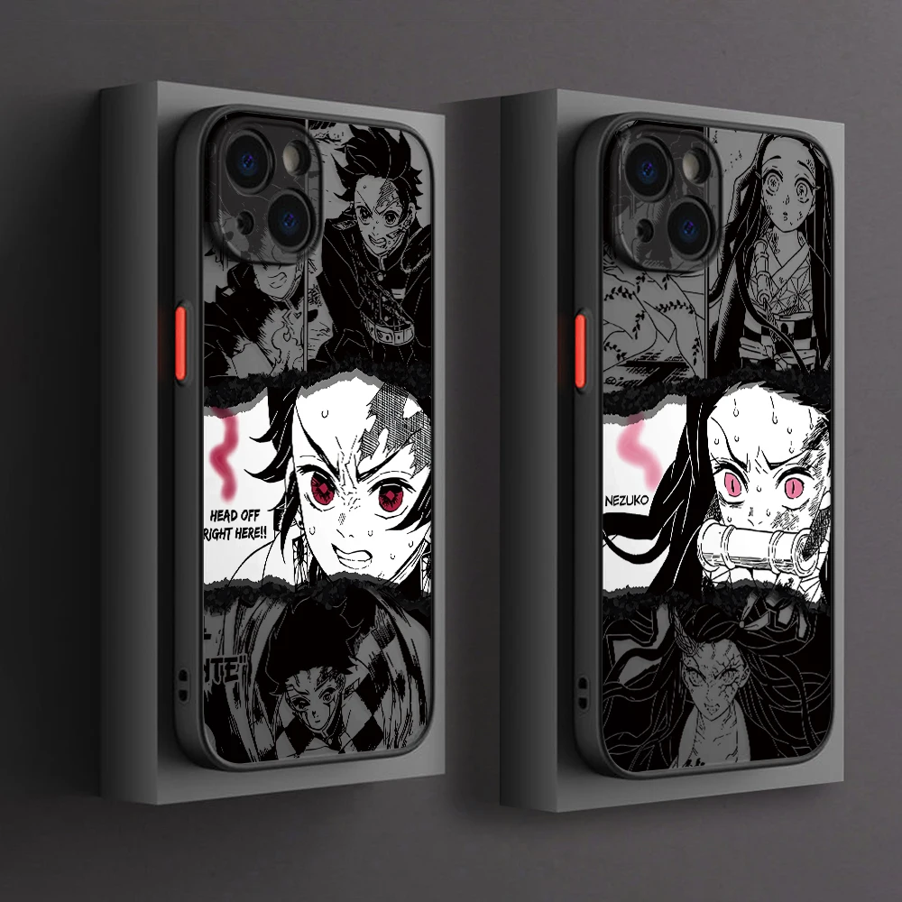 Demon Slayers Tanjirou & Nezuko Transparent Hard Phone Case