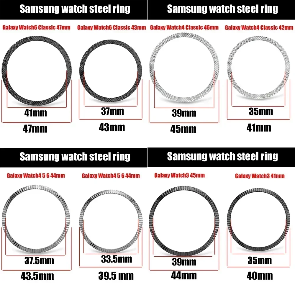 Premium Metal Bezel Cover Ring Bumper Adhesive Case