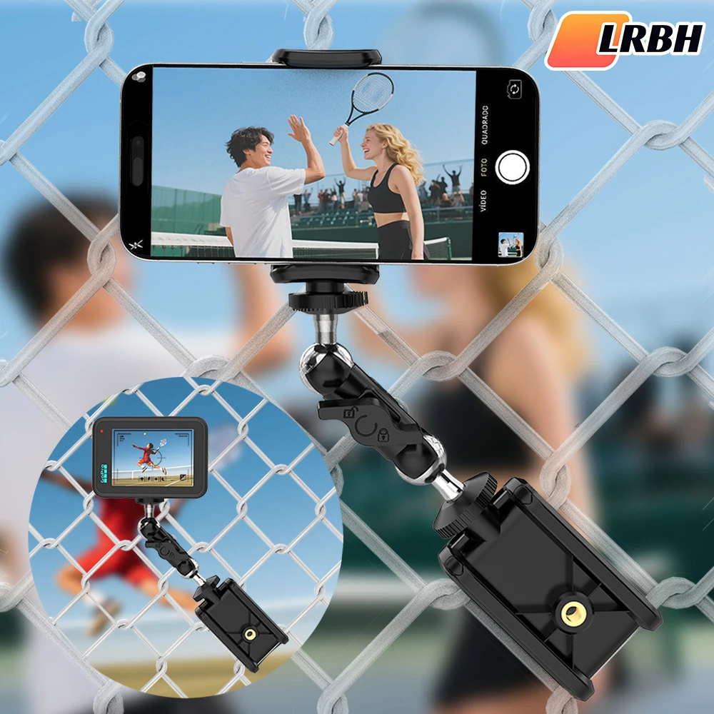 Handy-Zaunhalterung für Telefon, GoPro, Insta360 und andere Actionkameras, Mevo Start für die Aufnahme von Baseball-Softball-Tennis